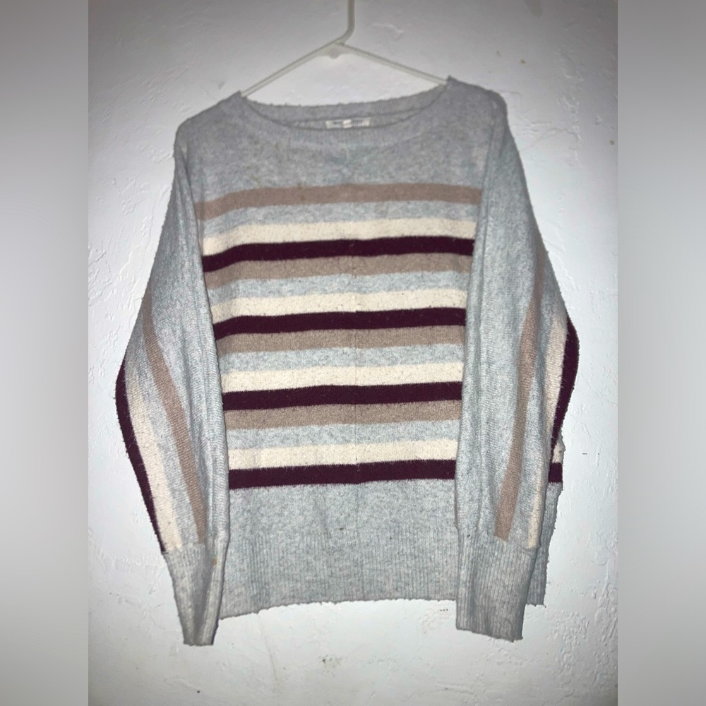 Coffee colored striped sweater